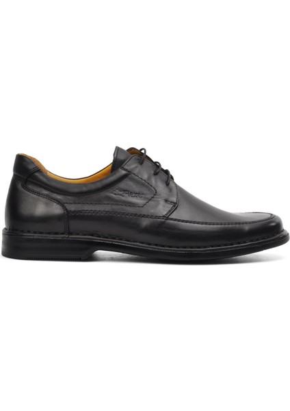 061601 Siyah Hakiki Deri Erkek Günlük Ayakkabı