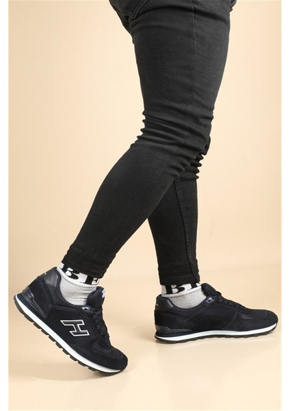 Peru Erkek Sneaker Spor Ayakkabı Siyah Beyaz 19250 V11