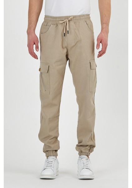 Beli ve Paçası Lastikli Likrali Kargo Cep Pantolon Taş fiyatları