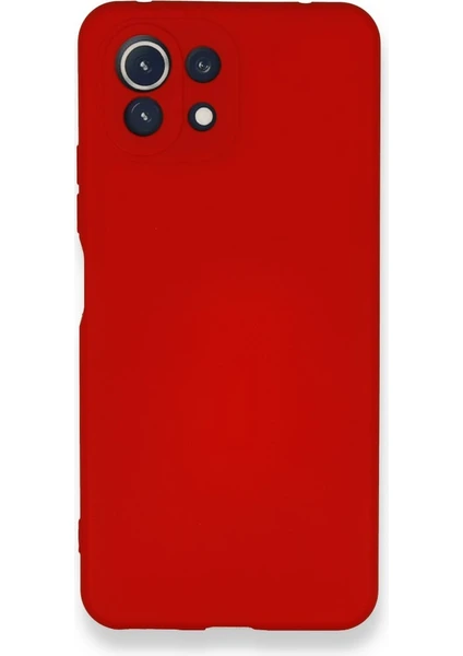 Caseart Xiaomi Mi 11 Lite Kapak Kamera Korumalı Içi Kadife Lansman Silikon Kılıf - Kırmızı