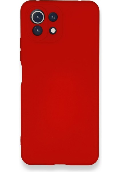 Caseworld Xiaomi Mi 11 Lite Kapak Kamera Korumalı Içi Kadife Lansman Silikon Kılıf - Kırmızı