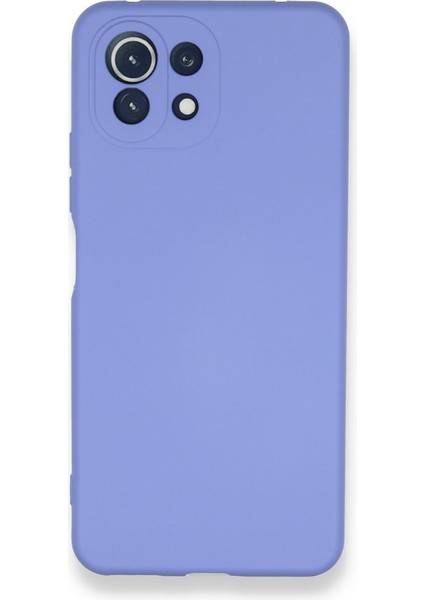 Caseworld Xiaomi Mi 11 Lite Kapak Kamera Korumalı Içi Kadife Lansman Silikon Kılıf - Lila