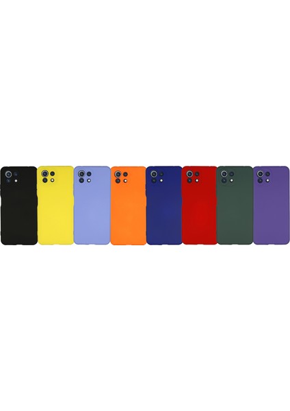 Caseworld Xiaomi Mi 11 Lite Kapak Kamera Korumalı Içi Kadife Lansman Silikon Kılıf - Lila