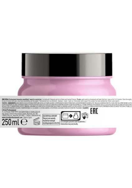 L'oreal Professionnel Serie Expert Liss Unlimited Elektriklenme Karşıtı ve Yoğun Yumuşaklık Veren Maske 250 ml