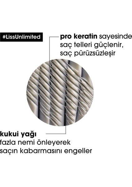 L'oreal Professionnel Serie Expert Liss Unlimited Elektriklenme Karşıtı ve Yoğun Yumuşaklık Veren Maske 250 ml