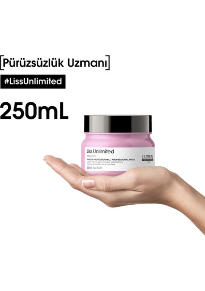 L'oreal Professionnel Serie Expert Liss Unlimited Elektriklenme Karşıtı ve Yoğun Yumuşaklık Veren Maske 250 ml