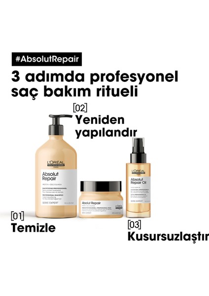 L'oreal Professionnel Serie Expert Absolut Repair Yıpranmış Saçlar için Onarıcı Şampuan 750 ml