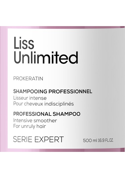 L'oreal Professionnel Serie Expert Liss Unlimited Elektriklenme Karşıtı ve Yumuşaklık Veren Şampuan 500 ml