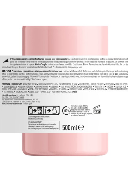 L'oreal Professionnel Serie Expert Vitamino Color Renk Koruyucu Şampuan 500 ml