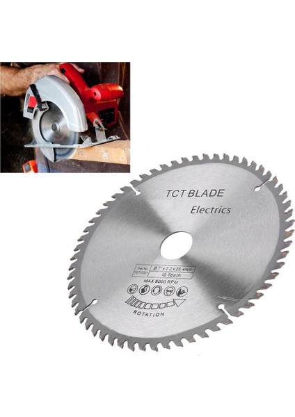 180 mm Ahşap Sunta Kesme Diski Elmaslı Turbo Kesici Daire Testere Tct Blade