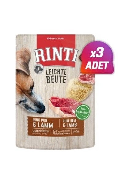 Lb Kuzu Etli Tahılsız Köpek Konservesi 400 gr 3 Adet