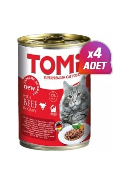 Sığır Etli Kedi Konservesi 400 gr 4 Adet