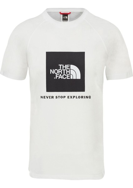 The North Face M Raglan Redbox Tee Erkek Günlük Tişört NF0A3BQOFN41 Beyaz