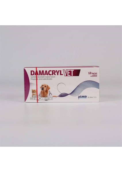 Damacryl-Vet Cerrahi Pga Iğne 3/0 No Keskin 12LI