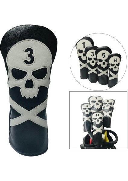 2 Parça Golf Kafa Kapak Kulübü Headcover Koruyucu Golfçü Ekipmanları indirimleri