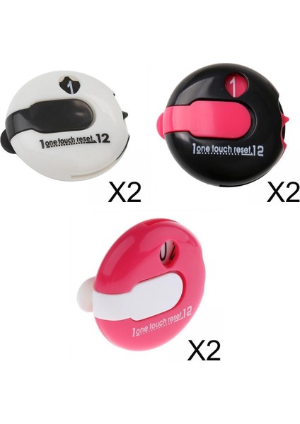 6x Kompakt Golf Stroke Sayacı Puanlama Skoru Skoru Golf Aksesuarları