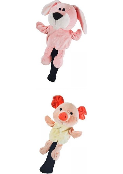 2x Golf Kulübü Headcover Ahşap Kafa Kapak Koruyucu Kol