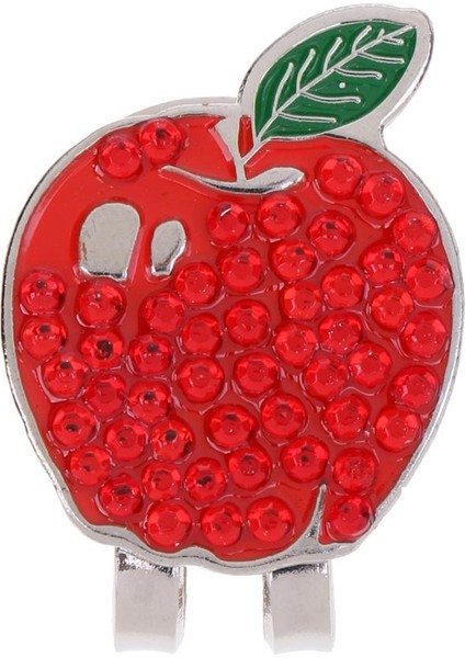 Kırmızı Desen Yumuşak Emaye Golf Topu Marker + Manyetik Şapka Klip Golf Hediye Apple fiyatları