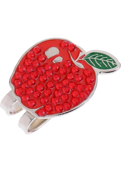 Kırmızı Desen Yumuşak Emaye Golf Topu Marker + Manyetik Şapka Klip Golf Hediye Apple indirimleri