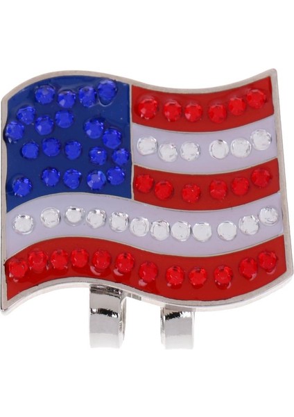 Yeni Desen Golf Topu Marker Manyetik Şapka Klip Golf Hediyeler ile Abd Bayrağı fiyatları