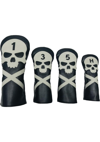 4 Adet Golf Kulübü Kafa Kapak Headcover Ahşap Sürücü Sürücüsü Fairway Için 1 3 5 Ut fiyatları