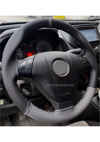 Ford Focus 4 Direksiyon Kılıfı Dikme Iki Renkli Yüzüklü Gri-Siyah fiyatları