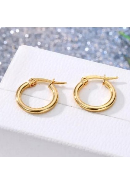 Gold Cerrahi Çelik Küçük Halka Küpe