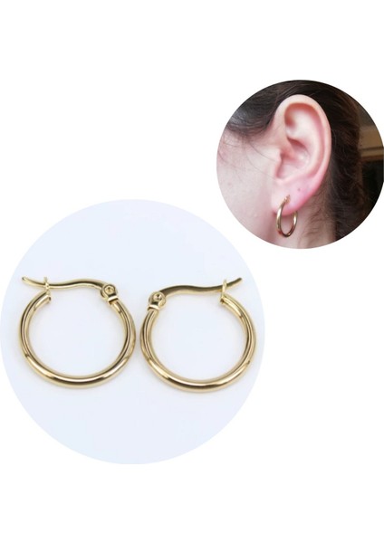 Gold Cerrahi Çelik Küçük Halka Küpe indirimleri