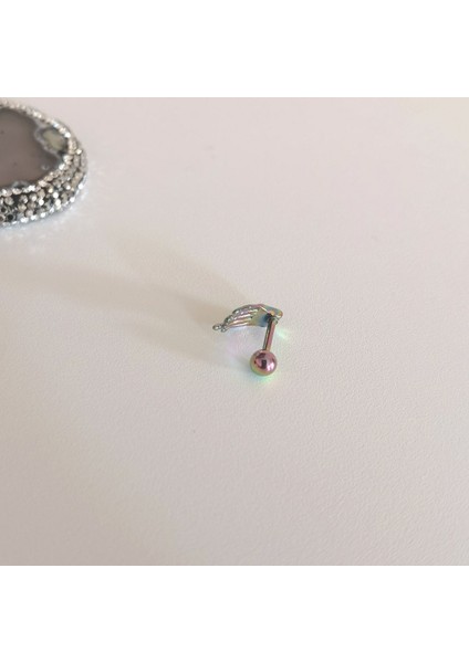 Cerrahi Çelik Rainbow Iskelet El Piercing 6 mm