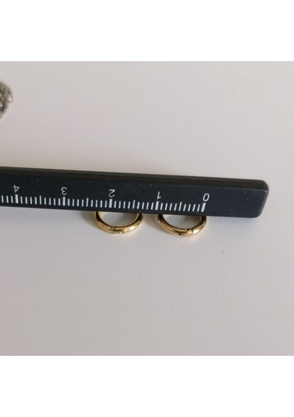Paslanmaz Çelik Gold Minik Halka Küpe - 9 mm - 1 Çift fiyatları