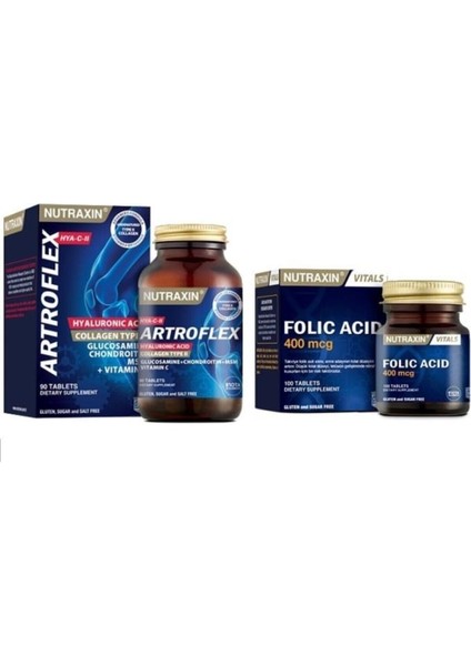 Folik Asit 400 Mcg + Tip 2 ve Hyaluronik Asit Içeren Artoflex Hya C Iı