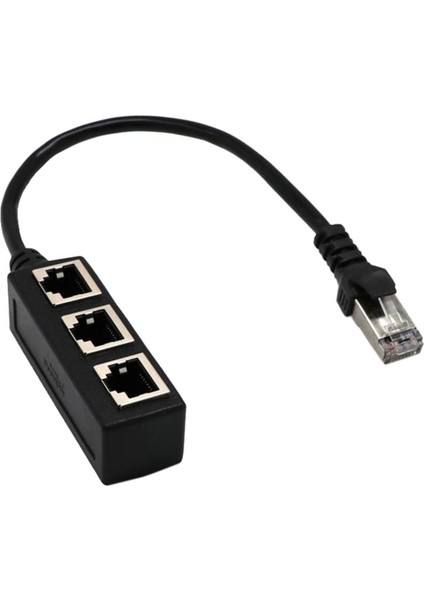 1 - 3 Port Ethernet Anahtarı Y Splitter Adaptör Kablosu Cat 5/6 Lan Için (Yurt Dışından)