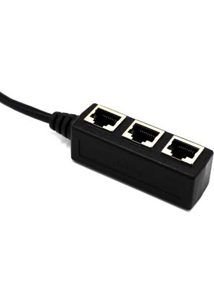 1 - 3 Port Ethernet Anahtarı Y Splitter Adaptör Kablosu Cat 5/6 Lan Için (Yurt Dışından)