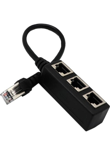 1 - 3 Port Ethernet Anahtarı Y Splitter Adaptör Kablosu Cat 5/6 Lan Için (Yurt Dışından)