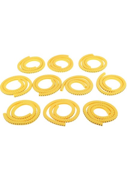 1000X Sarı Kablo Işaretleri Işaretleyici Numarası Etiket Etiketi Numarası No. 0 ~ 9 2.5mm² 2.5mm² Ec-1 (Yurt Dışından)