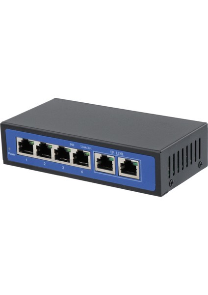 6-Port Hızlı Ethernet Poe Anahtarı - 4 Port Poe ve 2 Bağlantı Noktası Uplink, 10 / 100MBPS (Yurt Dışından)