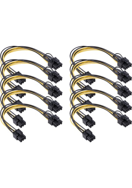 Pcıe 6 Pin Kadın Için 6 + 2 8 Pin Kadın Gpu Kablosu Adaptörü Dönüştürücü 20 cm 10 Adet (Yurt Dışından) fiyatları