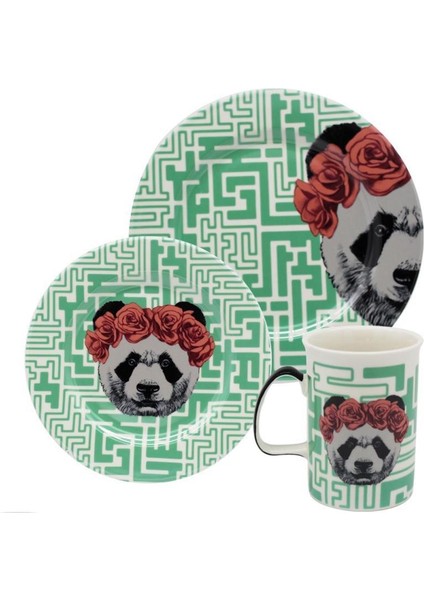 Panda Turkuaz Mama Takımı