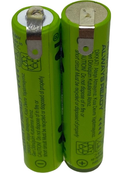 2.4 V Tıraş Makinesi Pili Bataryası 800 Mah Aaa Ince Pilden, Puntalı
