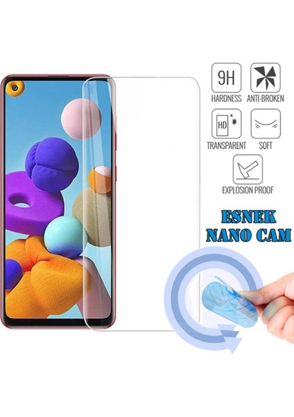 Samsung Galaxy A21S Zore Nano Micro Temperli Esnek Nano Ekran Koruyucu Cam