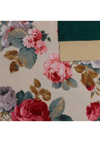 Krem Zemin Üzerine Baskılı Pudra Gri Renkli Desen Dijital Baskılı Süet Kumaş fiyatları