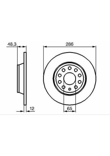 Golf 5 Jetta Arka Disk Ayna Çap 286 mm fiyatları