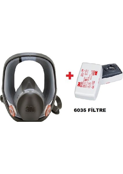 3m™ 6800 Tam Yüz Gaz Maskesi +6035 P3 Filtre