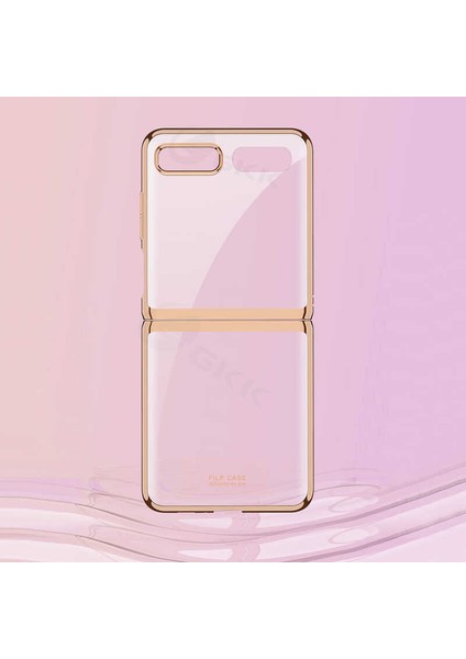 Galaxy Z Flip Kılıf Zore Kıpta Metal Görünümlü Ince Kılıf