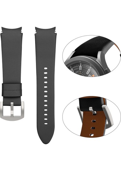 Samsung Galaxy Watch4 40Mm / 44Mm Için Deri Kordonlu Saat Siyah (Yurt Dışından) modelleri