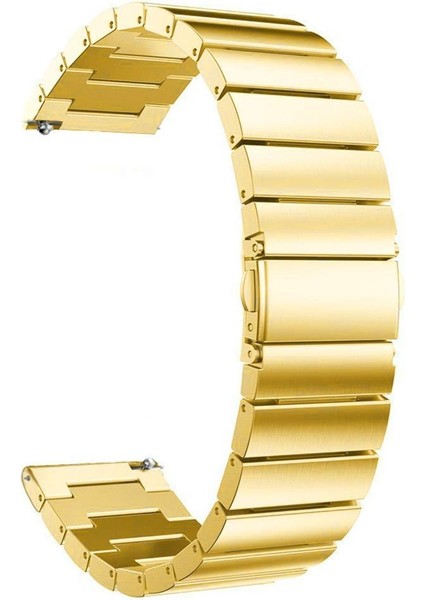 22Mm Samsung Akıllı Izle Tek Boncuklu Çelik Kordonlu Saat Altın (Yurt Dışından)
