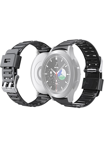 Samsung Galaxy Watch4 40Mm / 44Mm Için Silikon Kayış Siyah (Yurt Dışından)