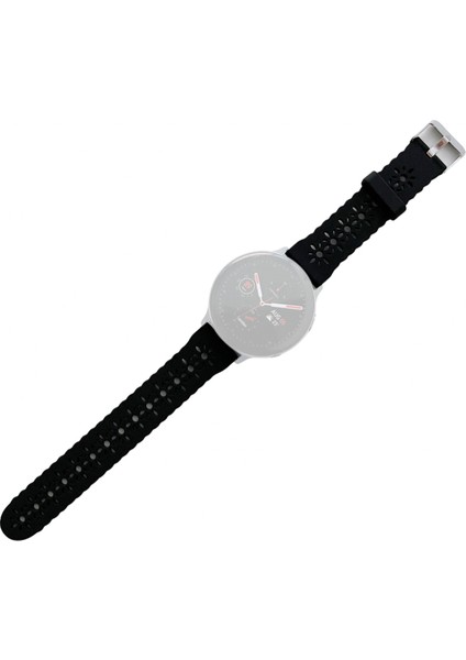 Samsung Galaxy Watch4 Classic 46Mm Için Silikon Kayış Siyah (Yurt Dışından)