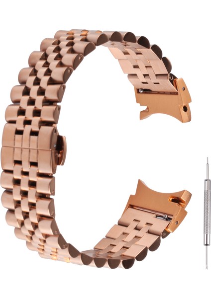 Samsung Galaxy Watch4 Için Paslanmaz Çelik Kayış 40Mm/44Mm Altın Gül (Yurt Dışından)