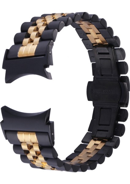 Samsung Galaxy Watch4 Için Paslanmaz Çelik Kayış 40Mm/44Mm Siyah Altın (Yurt Dışından) indirimleri